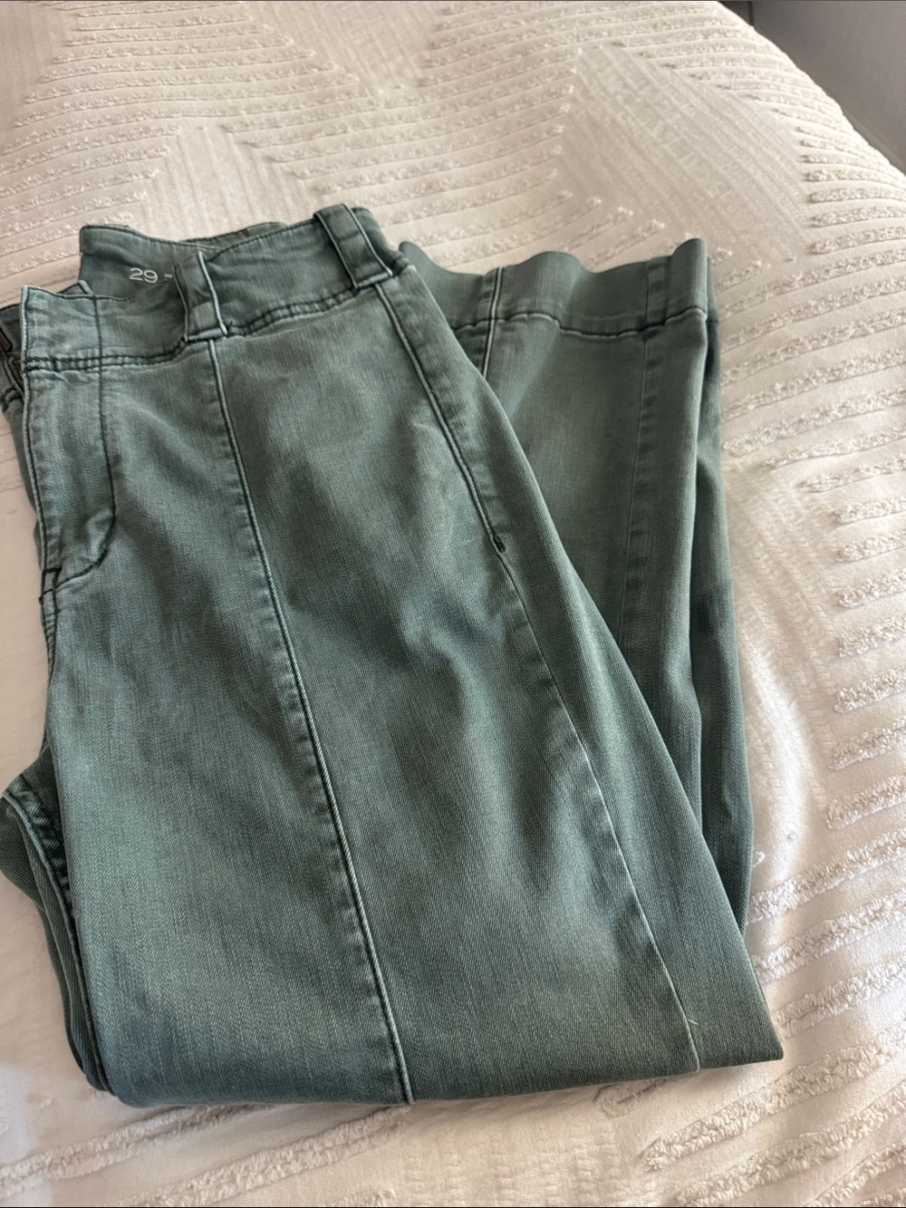 Pilcro High-Rise Slim Jeans in Sage Green